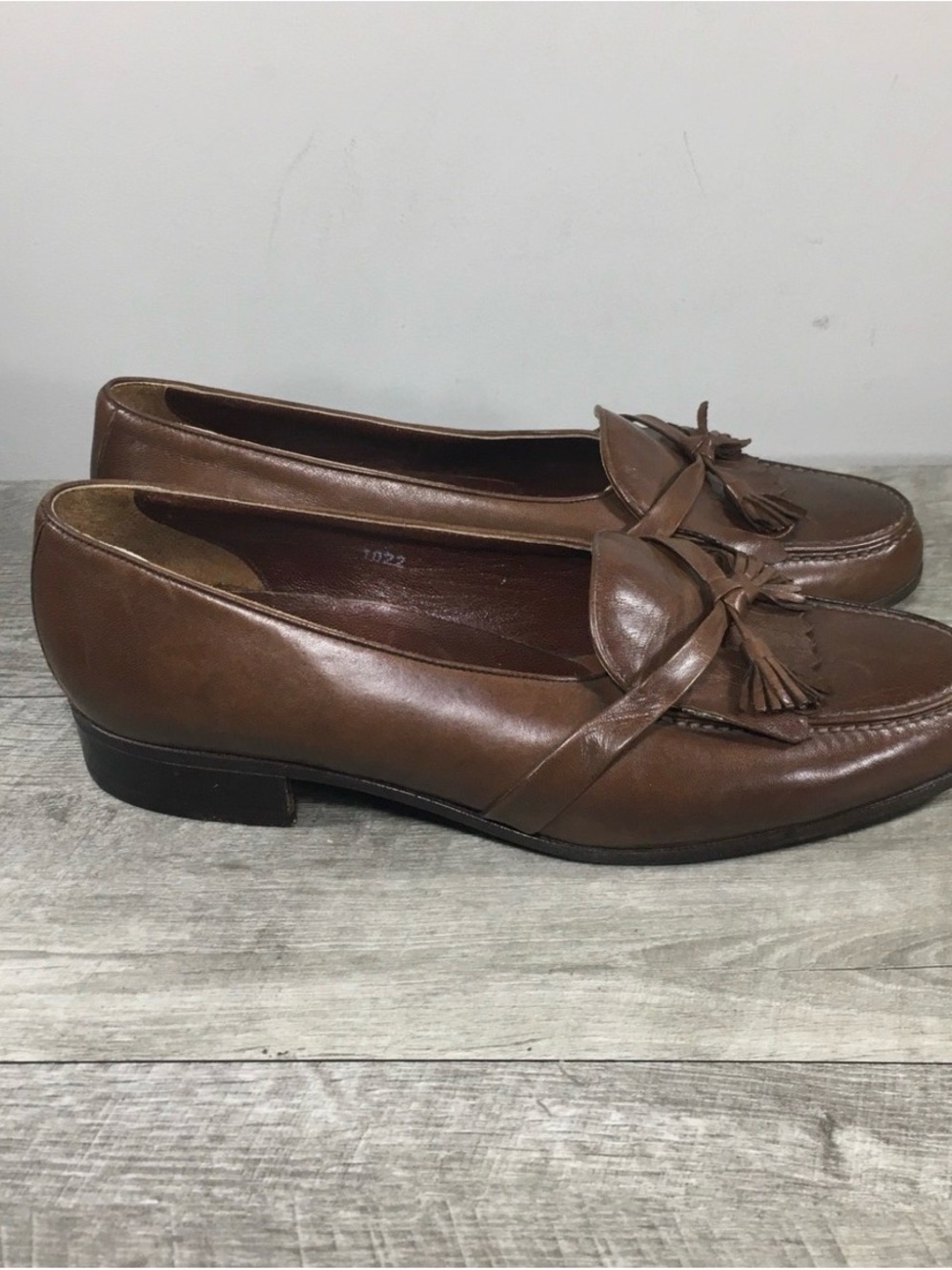 New Avventura Leather Dress Tassel Mens Slip On Loafers Shoes Made in Italy 9.5